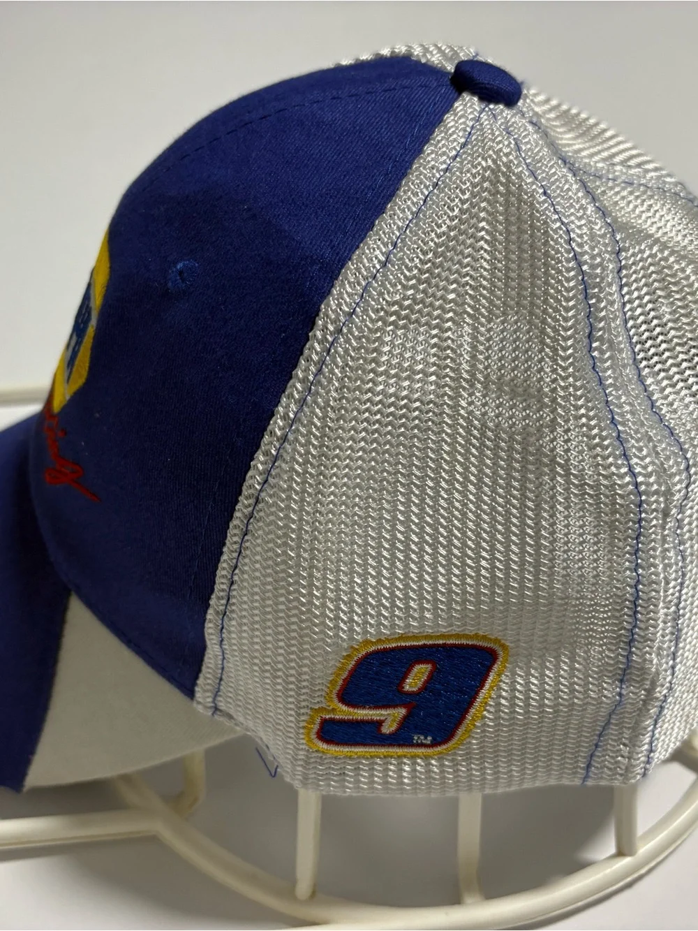Racing Blue & White Trucker Cap